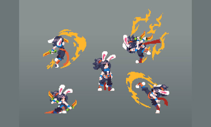 make pixel art character, pixel animation, game assets, game art, sprite sheet