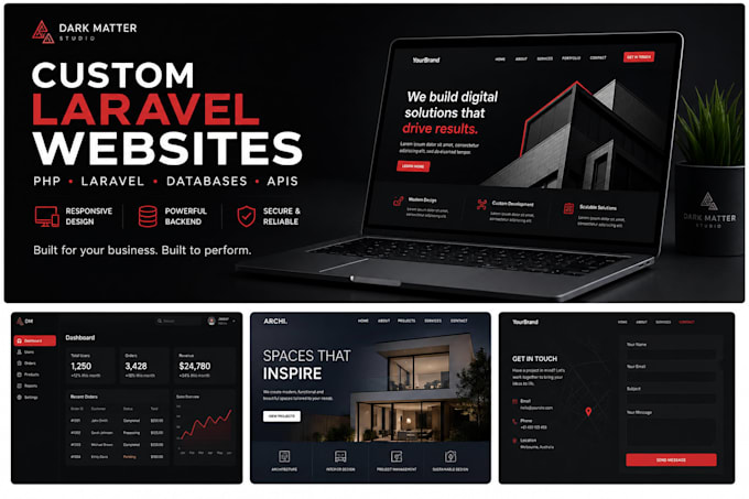 build you a professional custom website with PHP laravel