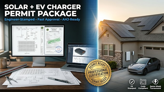 design your residential level 2 ev charger permit set