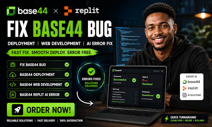 fix base44 bug base44 deployment base44 web development base44 replit ai errror