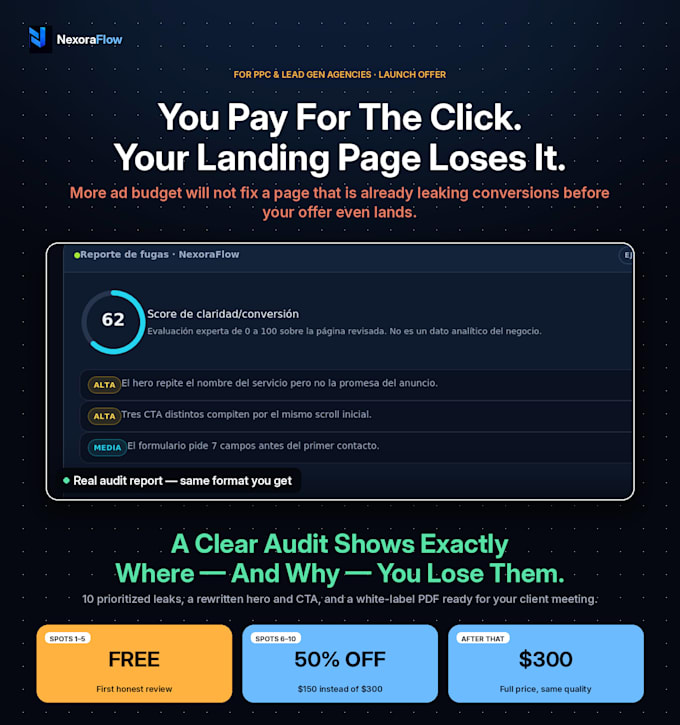 find why your landing page gets clicks but loses sales