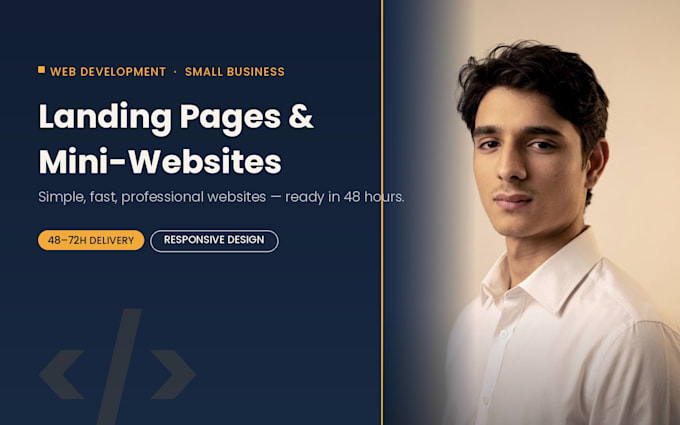 design your landing page or mini website in 48 hours