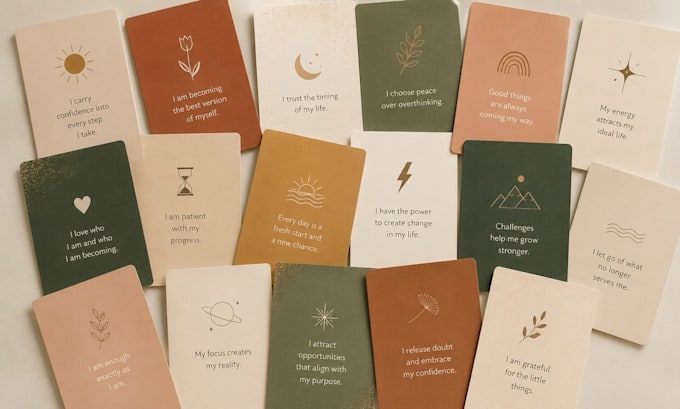 design printable affirmation cards motivational cards for etsy design card deck
