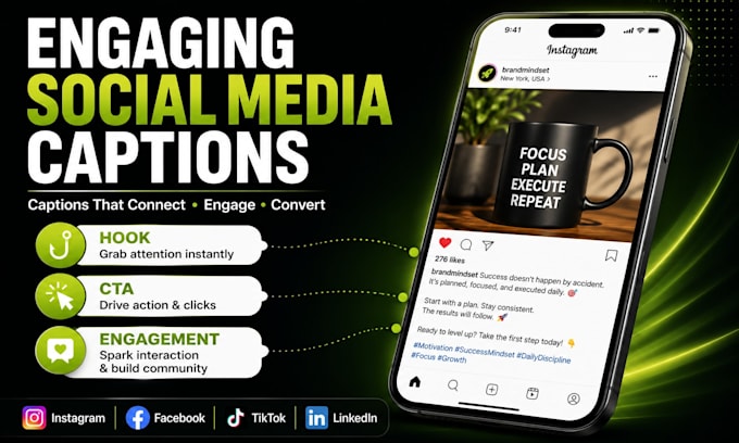write engaging social media captions