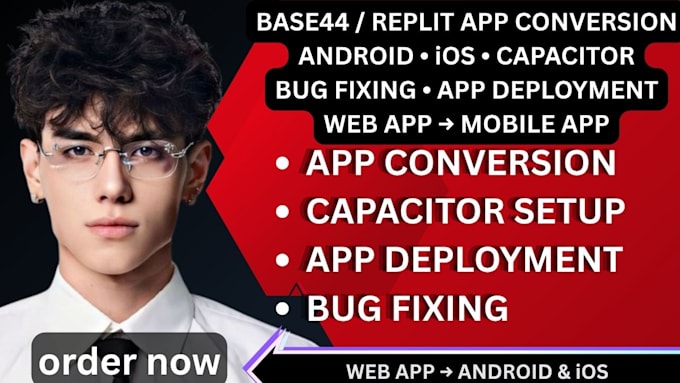 convert base44 or replit app to android ios with capacitor android app publish