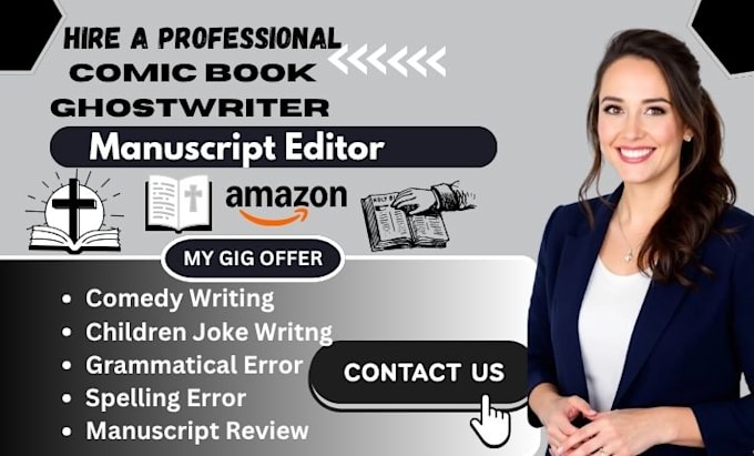 be your comic book ghostwriter script writing children story book writer