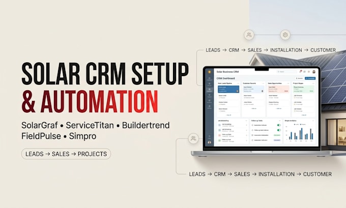 setup solargraf CRM servicetitan buildertrend fieldpulse simpro CRM for solar