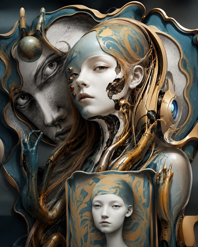 create unique surreal dark ai artwork
