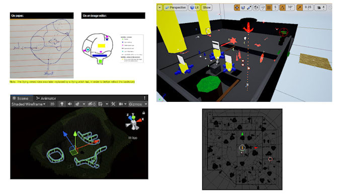 do 3d level design, specifically layout and blockout, on unity or unreal