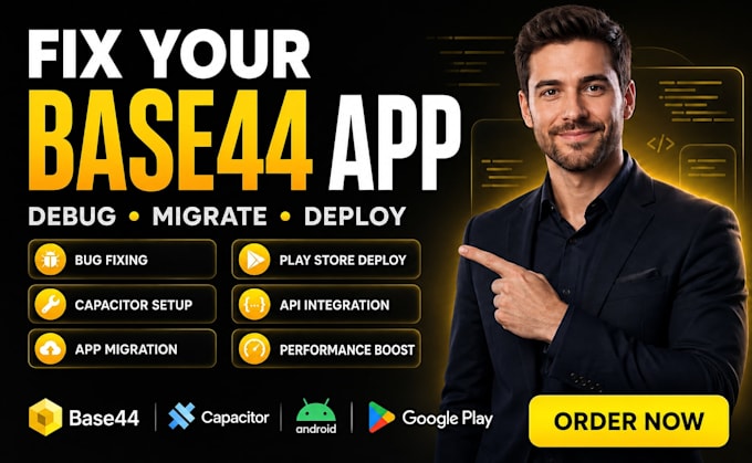 base44 bug fixing base44 capacitor base44 migration app deployment to play store