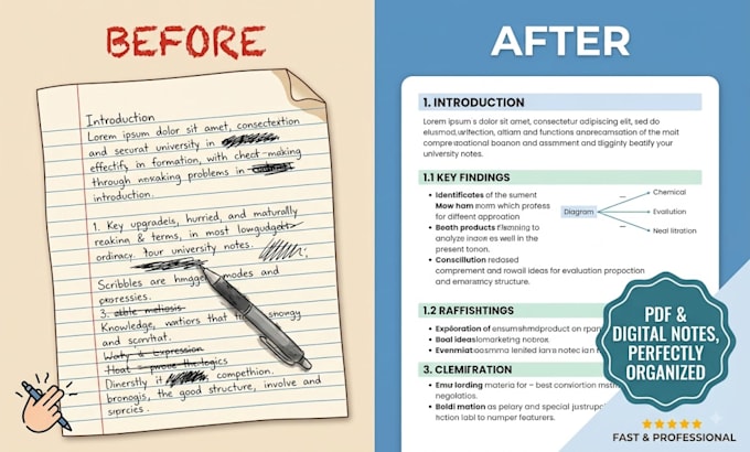 organize, rewrite and improve your university notes