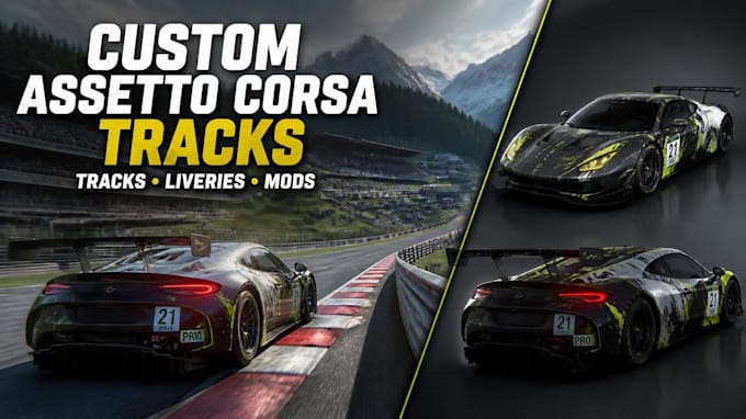 create custom 3d cars, skins, track assets for assetto corsa and beamng
