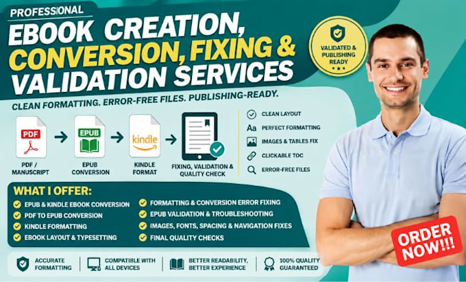 do ebook creation conversion fixing and validation services