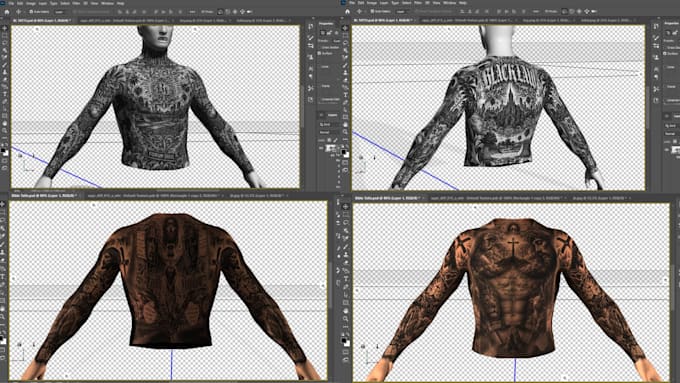 make a unique full body custom tattoo for fivem gta