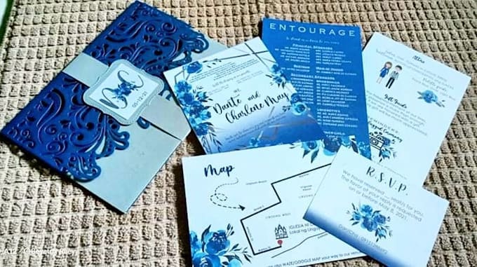 design a custom wedding invitation and stationery suite