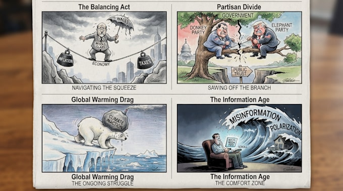 create political and editorial cartoons