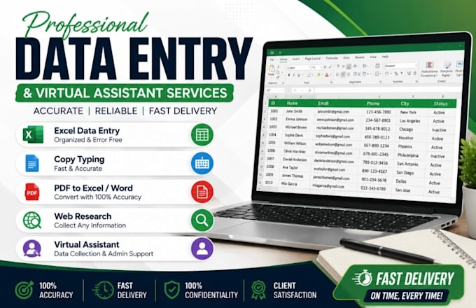 do accurate data entry, web reseach and lead generation