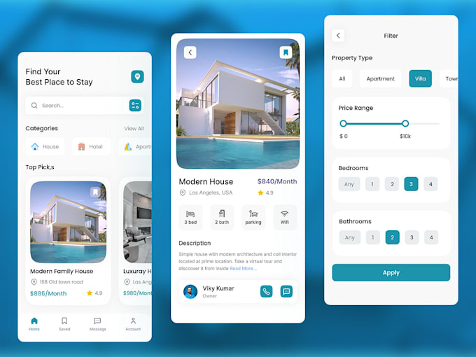 develop property app, real estate app, agent app, realty app, apartment app