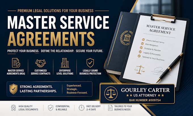 prepare professional master service contracts for agencies and tech