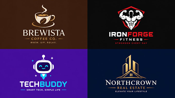 make modern logo design and brand identify