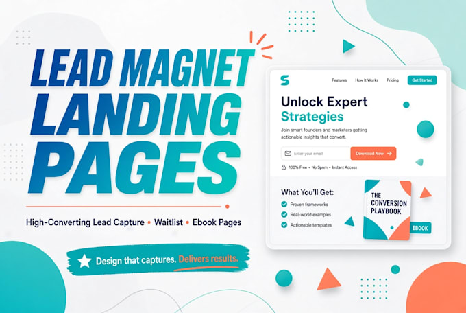 design a beautiful landing page with form for lead capture