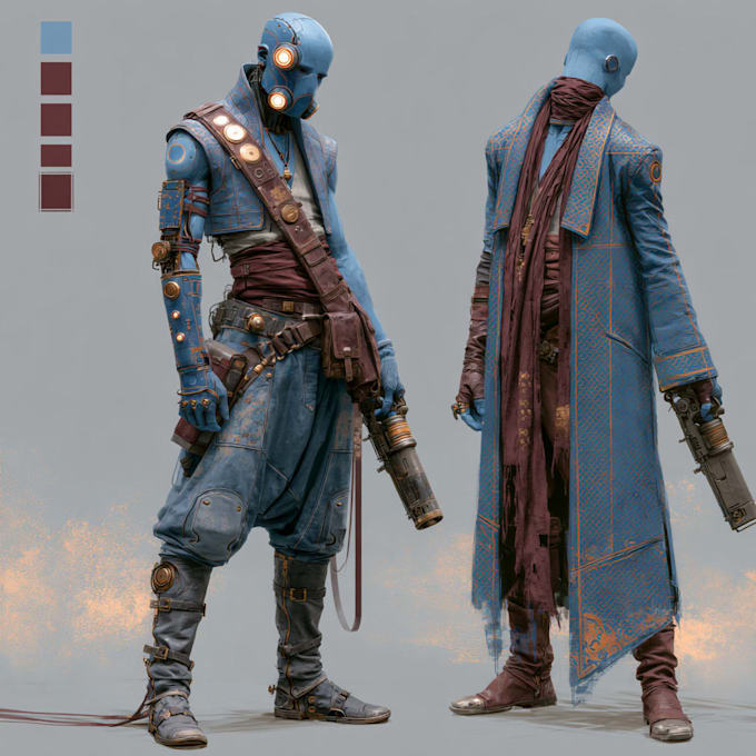 design sci fi mecha and robot concept art