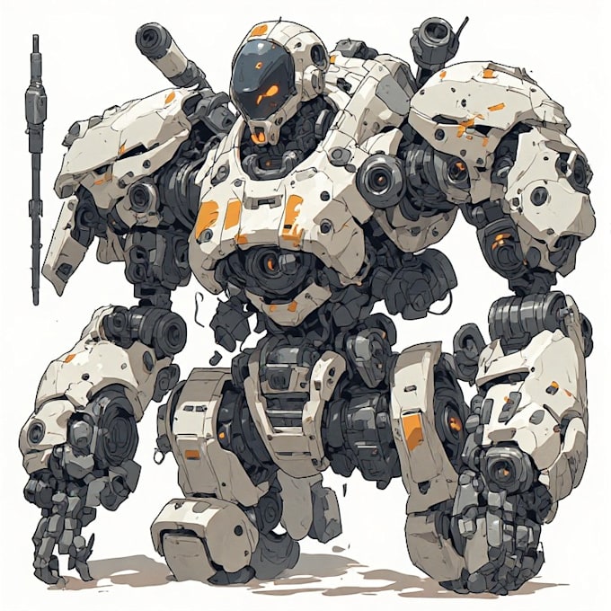 design sci fi mecha and robot concept art