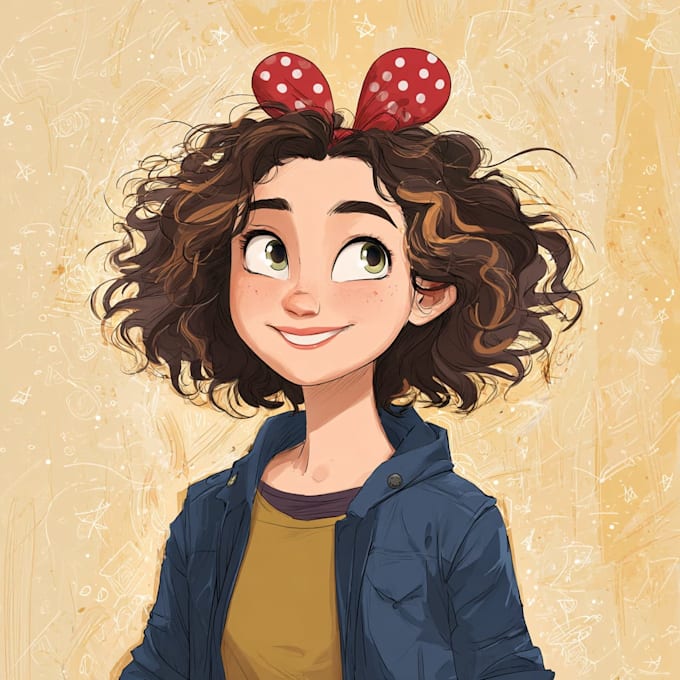 portrait into a disney style cartoon