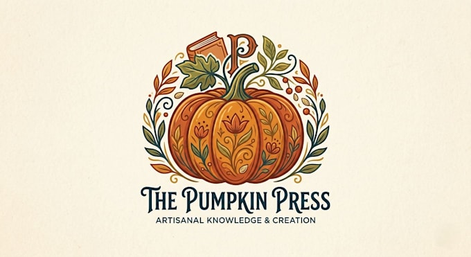 design a creative pumpkin logo for your brand