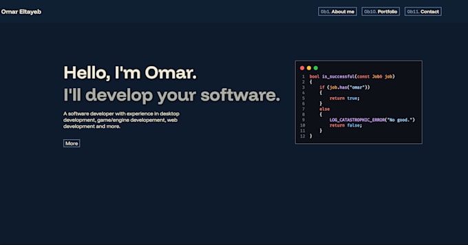 build a static or react landing page, personal site or blog