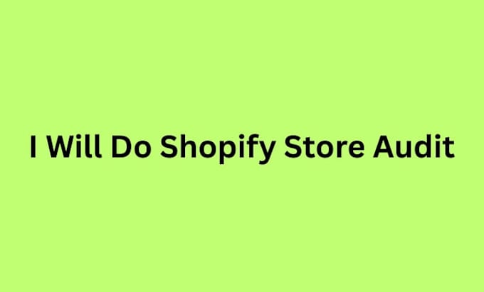 do shopify store audit