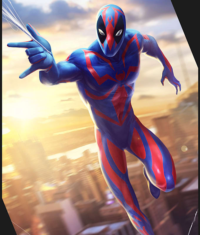 design superhero character illustration