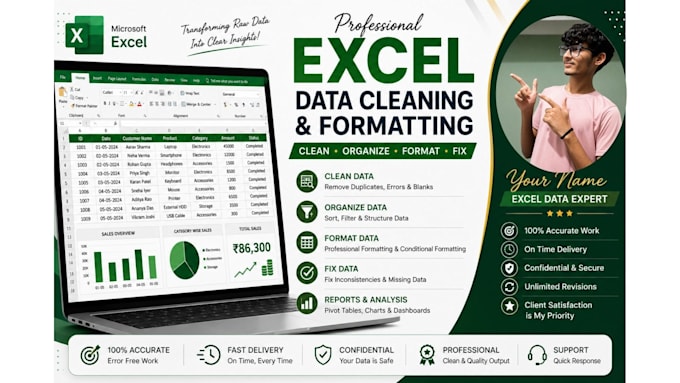 clean, format and organize your excel data
