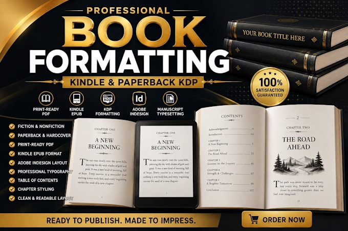 format and typeset your indesign manuscript for KDP and epub