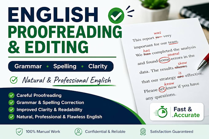 english proofreading and editing