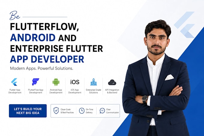 be flutterflow, android and enterprise flutter app developer