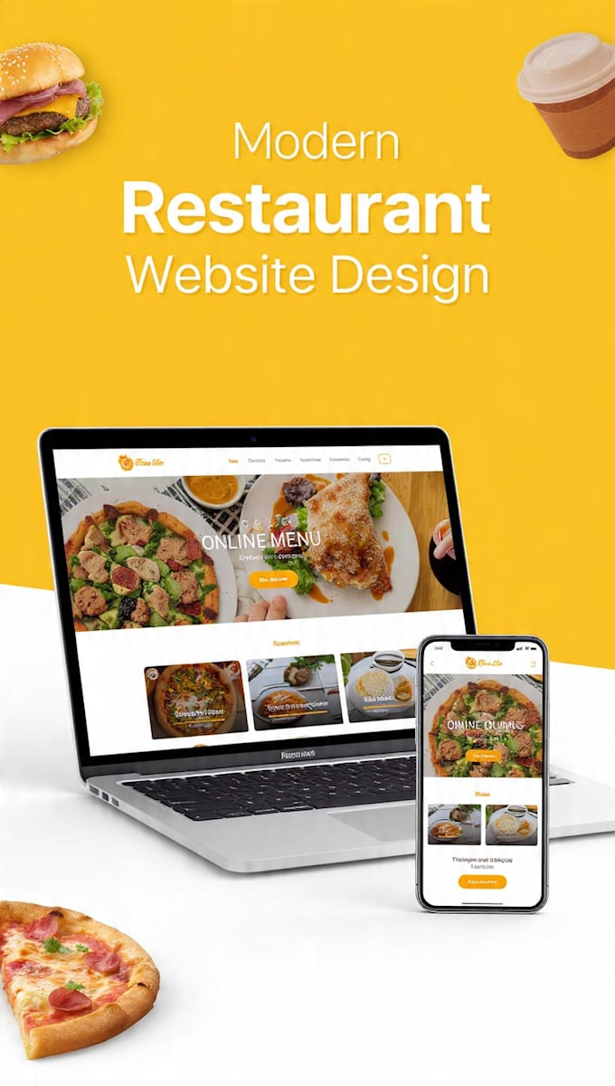 design modern restaurant website with online menu