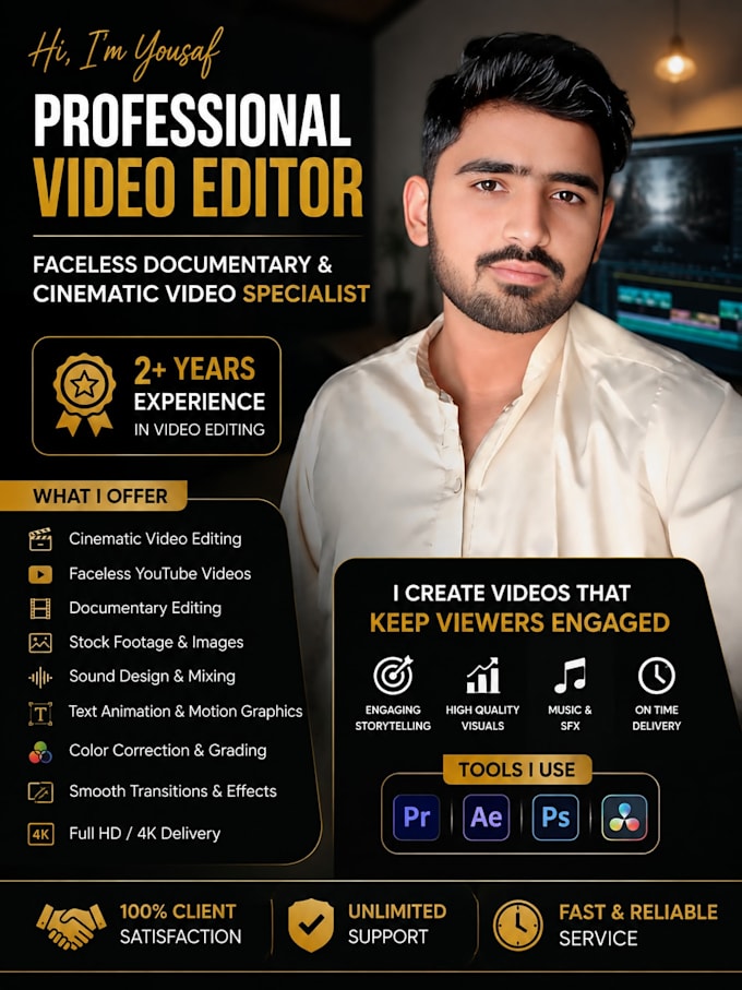 edit cinematic faceless youtube documentary videos