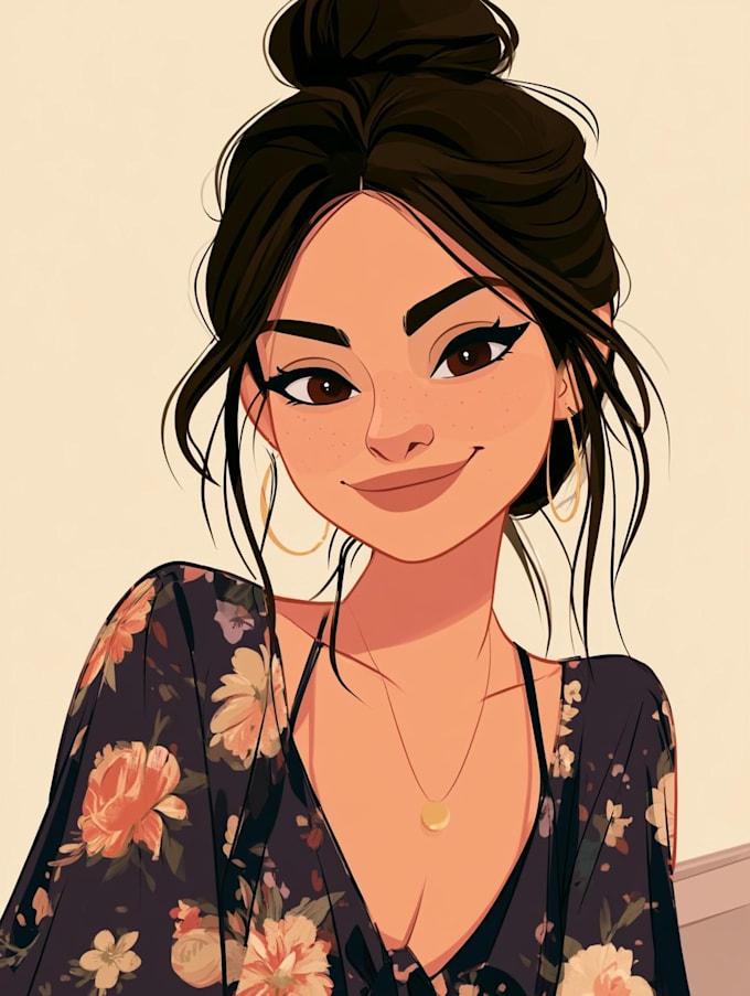 drawing a cartoon disney portrait