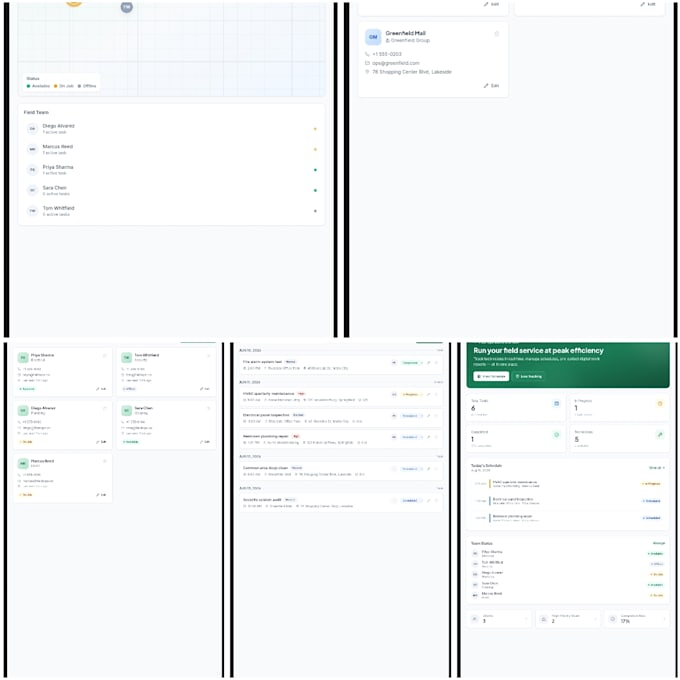 build a field service and technician tracking saas template