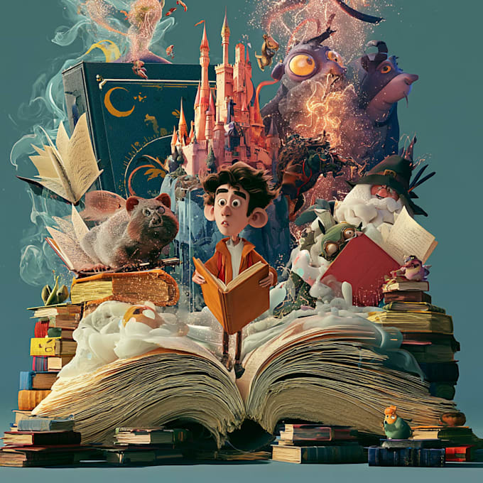 design a professional cartoon book cover