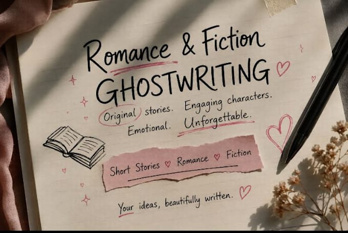 ghostwrite engaging romance and fictional stories for you
