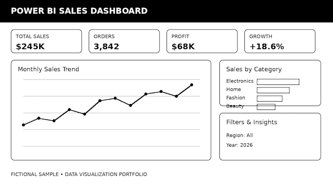 create excel and power bi dashboards and data visualizations