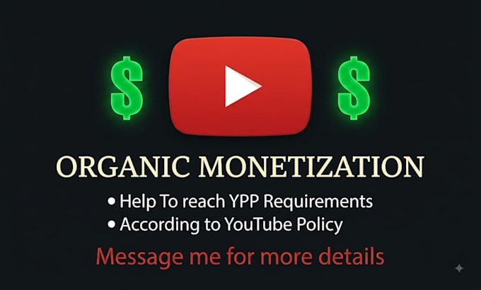 organic youtube promotion to reach monetization goal