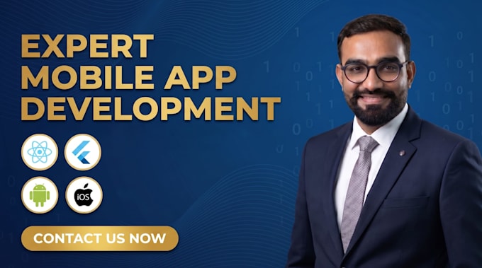 develop a mobile app using flutter or react native