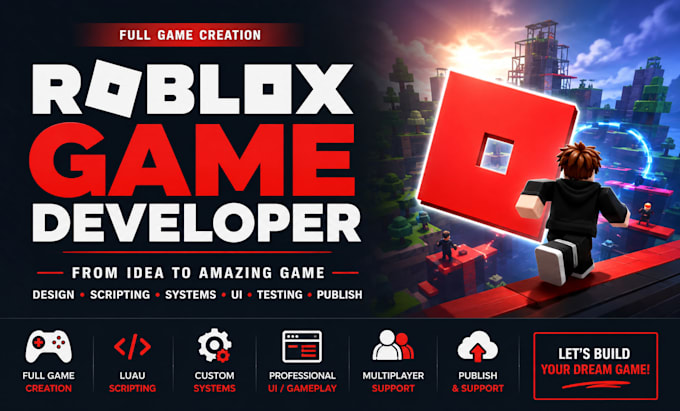 create a complete custom roblox game from your idea