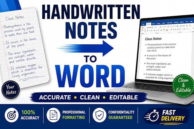 convert handwritten notes into editable word documents