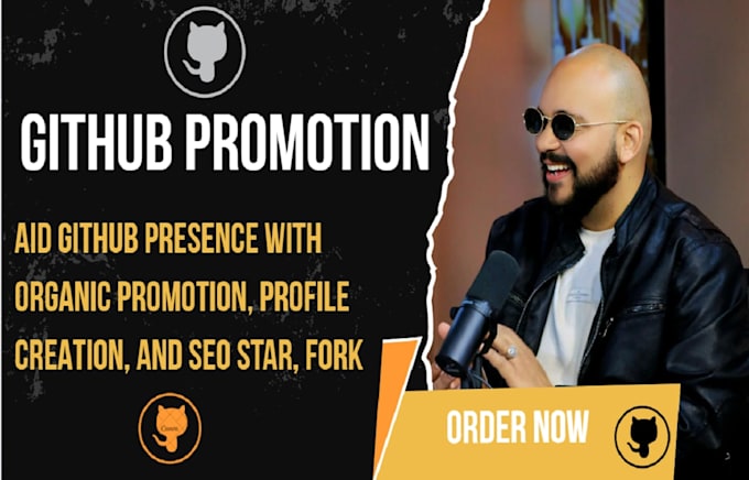 aid github presence with organic promotion, profile creation, and SEO star, fork