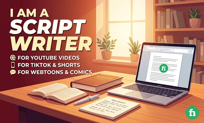 write webtoon script ,youtube and tiktok scripts