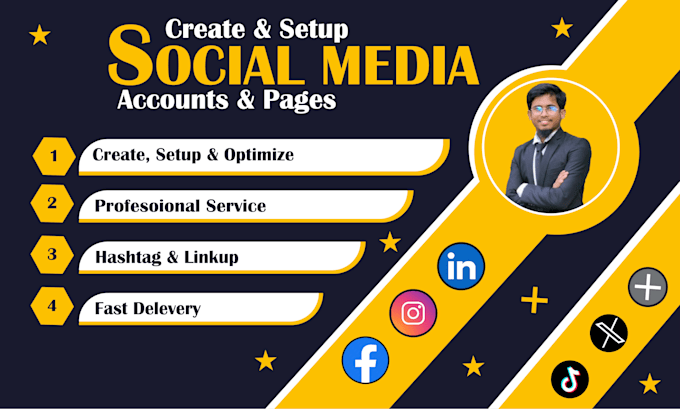 create and social media setup accounts for your business